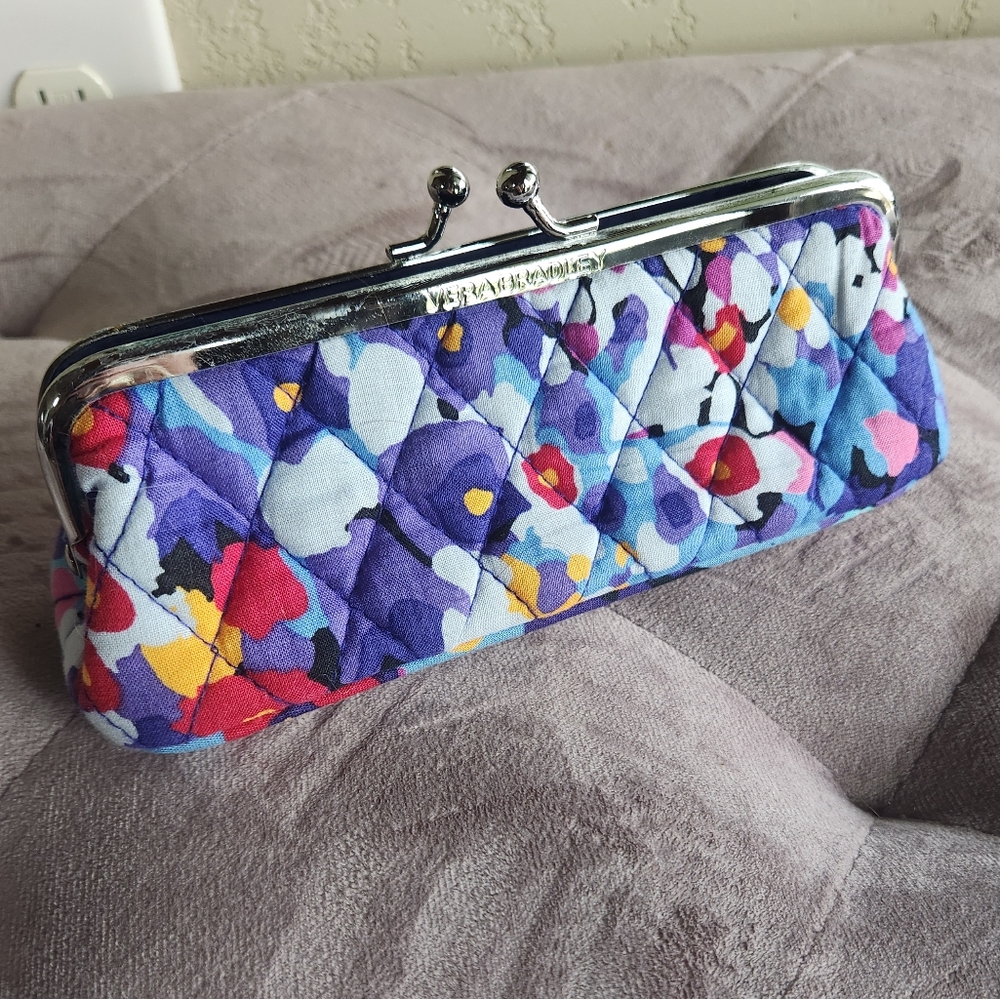 Vera Bradley Floral Quilted Clutch /coin Purse